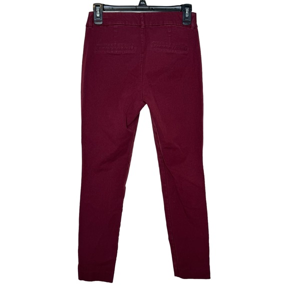 Old Navy Women's Pixie Pants Hi-Rise Skinny Chino Secret Slim Pockets Red Wine 2 - Picture 10 of 10
